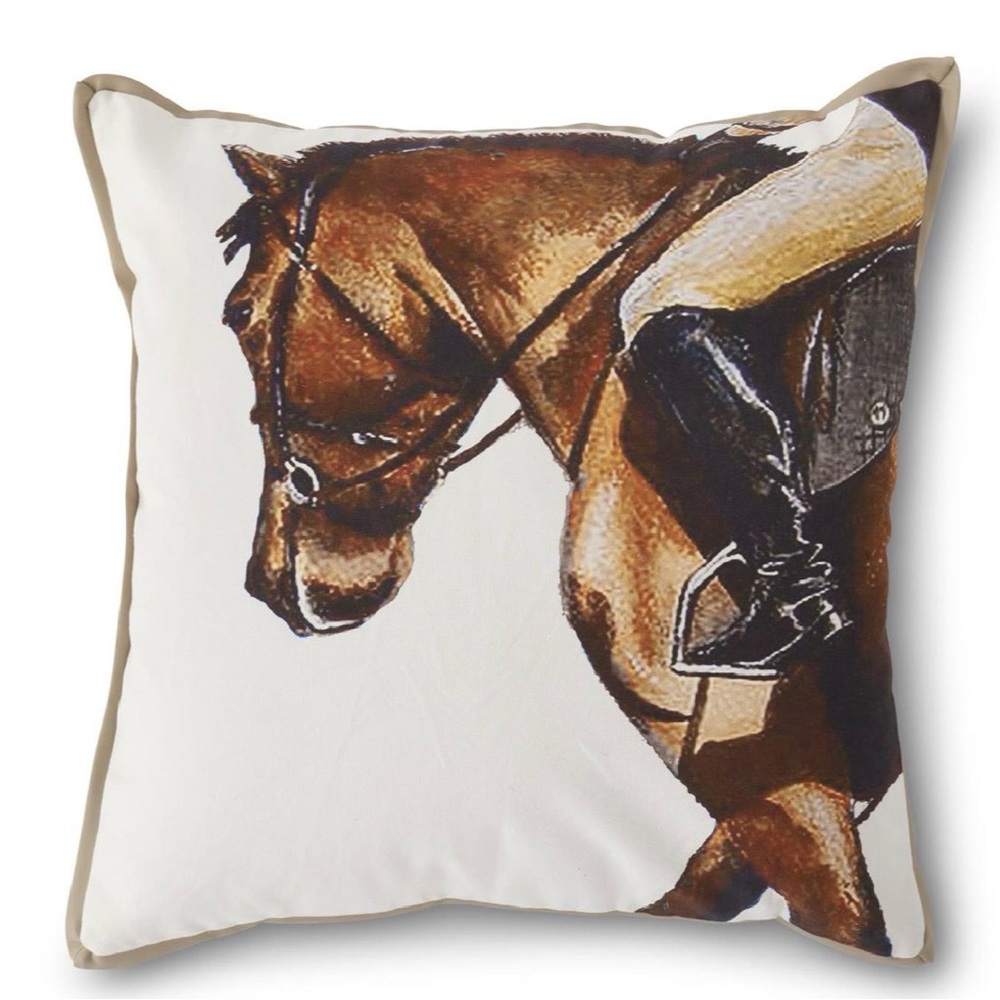Horse and Rider Accent Pillow with Form